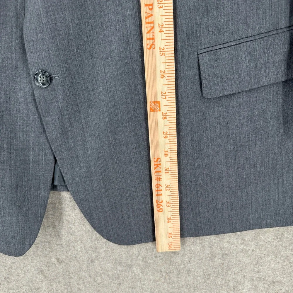 Linea Uomo Mens 60 Regular Gray 100% Wool 2‎ Button Blazer Sport Coat Jacket